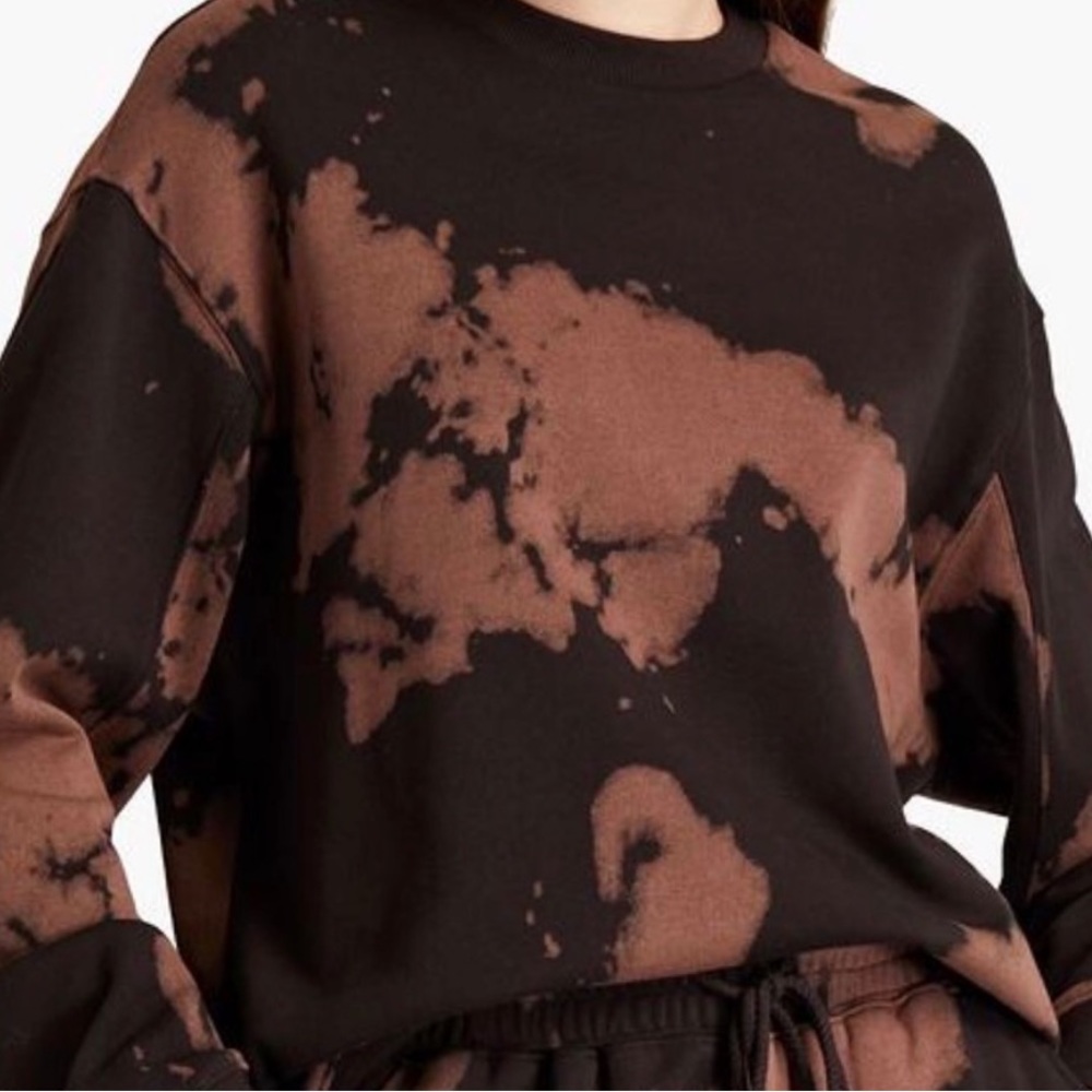 ⭐️NWT Pistola Brown Tie Dye Pullover Sweatshirt SZ SM